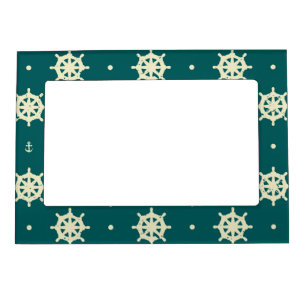 Vintage Ship Wheel Pattern Magnetic Frame