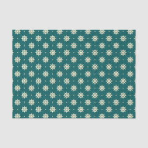 Vintage Ship Wheel Pattern Tissue Paper