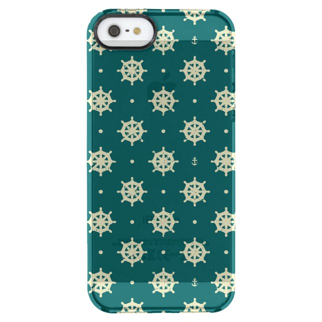 Vintage Ship Wheel Pattern Uncommon iPhone Case (Back)