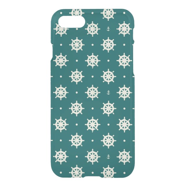 Vintage Ship Wheel Pattern Uncommon iPhone Case (Back)