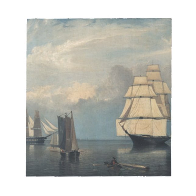 Vintage ships Salem Harbor Notepad (Front)