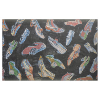 vintage shoe shop fabric