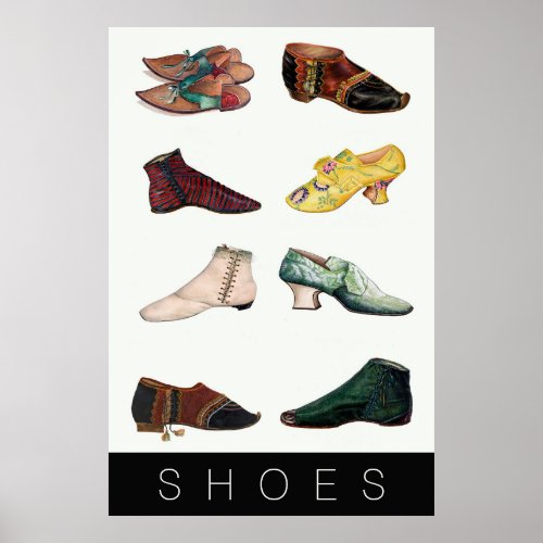 Vintage Shoes Poster