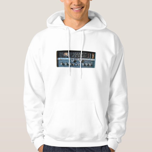 Vintage Short Wave Radio Hoodie (Front)