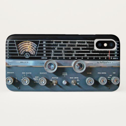 Vintage Short Wave Radio Receiver iPhone X Case