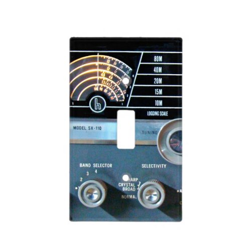 Vintage Short Wave Radio Receiver Light Switch Cover