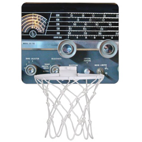 Vintage Short Wave Radio Receiver Mini Basketball Hoop