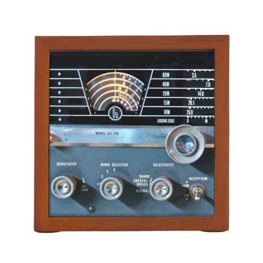 Vintage Shortwave Ham Radio Closeup Desk Organizer Zazzle Com