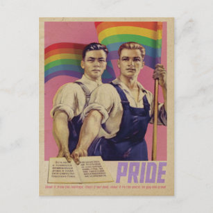 Vintage SHOUT IT Pride Postcard