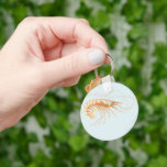 Vintage Shrimp, Marine Life Ocean Animals Anatomy Keychain