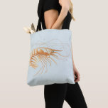 Vintage Shrimp, Marine Life Ocean Animals Anatomy Tote Bag