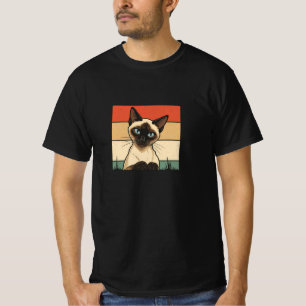 Vintage Siamese Cat Charm T-Shirt
