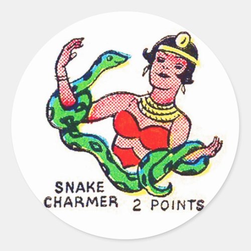 Vintage Sideshow Cereal Premium Tattoos Classic Round Sticker