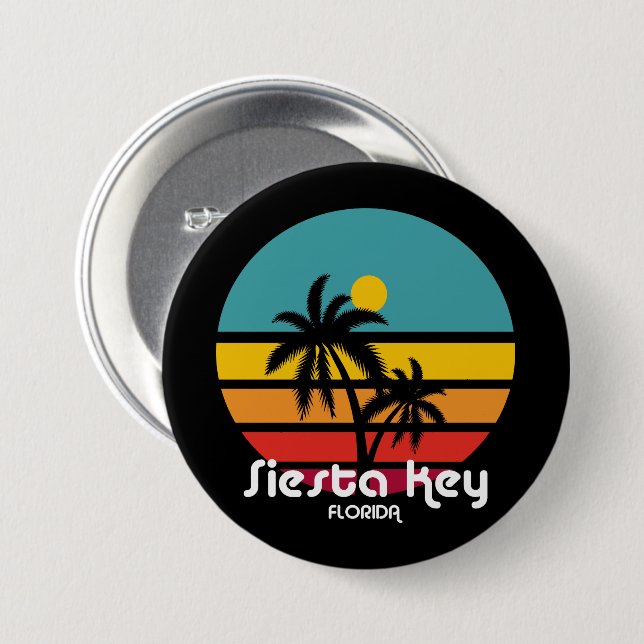 Vintage Siesta Key Florida Button (Front & Back)