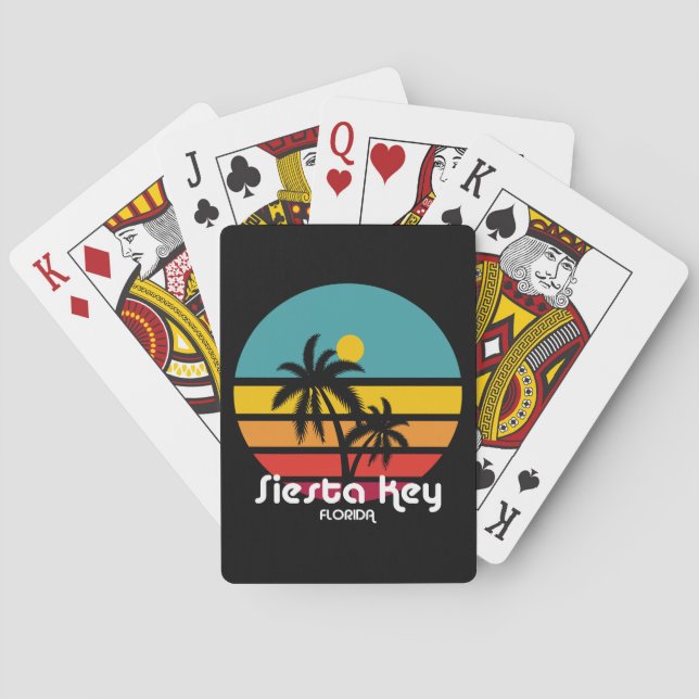 Vintage Siesta Key Florida Poker Cards (Back)
