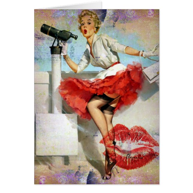Vintage Sight Seeing Pinup Grunge Cards (Front)