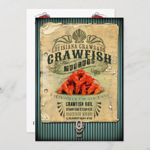Vintage Sign Crawfish Party Invitation