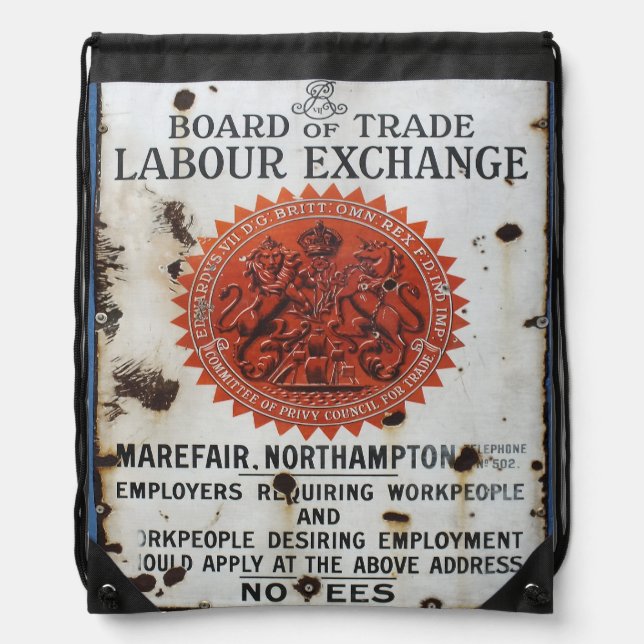 VINTAGE SIGN  DRAWSTRING BAG (Front)