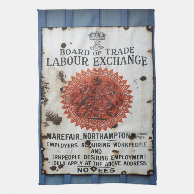 VINTAGE SIGN  KITCHEN TOWEL (Vertical)