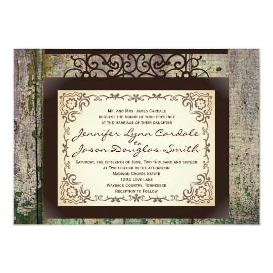 Vintage Country Wedding Invitations 6