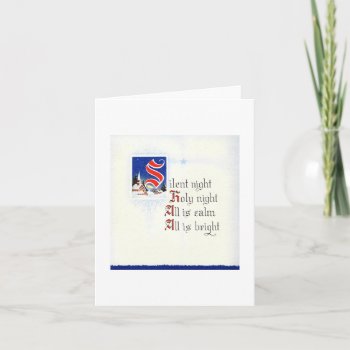 Vintage Silent Night Christmas Card by Gypsify at Zazzle