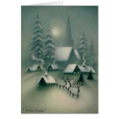 Vintage Silent Night Christmas Winter Scene (Front)