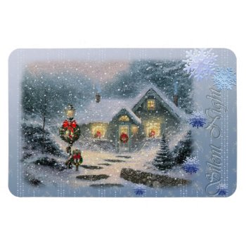Vintage Silent Night  Premium Magnet by Fiery_Fire at Zazzle