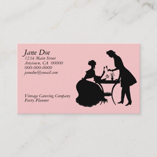 Customizable Vintage Silhouette Business Card Templates