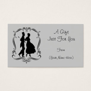 Vintage Silhouettes Personalized Gift Card Tag