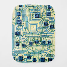 Vintage Silicon Chip Burp Cloth