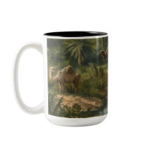 Vintage Silk Road Dromedary Camel Desert Oasis 