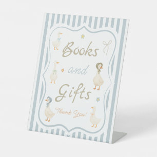 Vintage Silly Goose Baby Shower Books and Gifts  Pedestal Sign