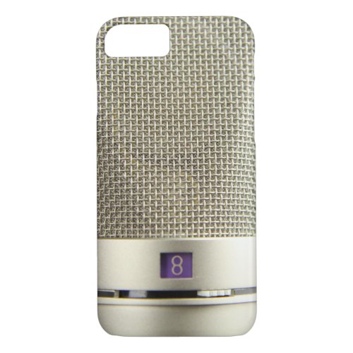 Vintage Silver Microphone Audiophile iPhone 87 Case
