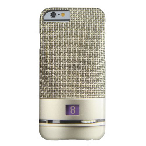 Vintage Silver Microphone Audiophile Barely There iPhone 6 Case