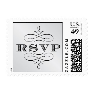 Vintage Silver RSVP stamp