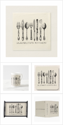 Vintage Silverware Custom Kitchen Gifts