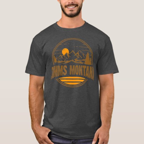 Vintage Simms Montana Mountain Hiking Souvenir T_Shirt