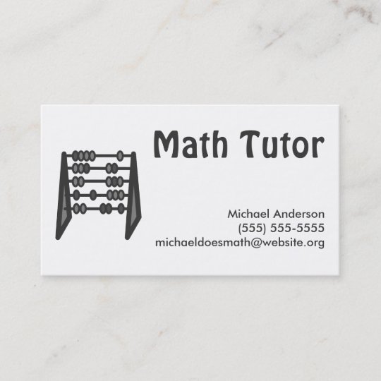 Vintage Simple Black White Math Tutor Business Card Zazzle Com