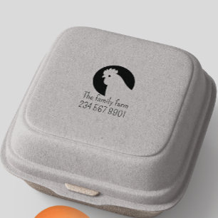 Vintage Simple Handwritten Farmhouse Style Egg Rubber Stamp