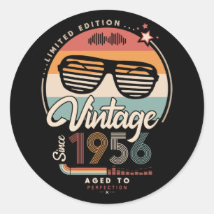 Vintage since 1956 classic round sticker