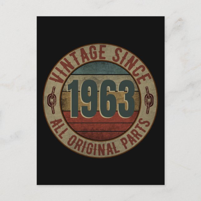 VINTAGE SINCE 1963 ALL ORIGINAL PARTS POSTCARD (Front)