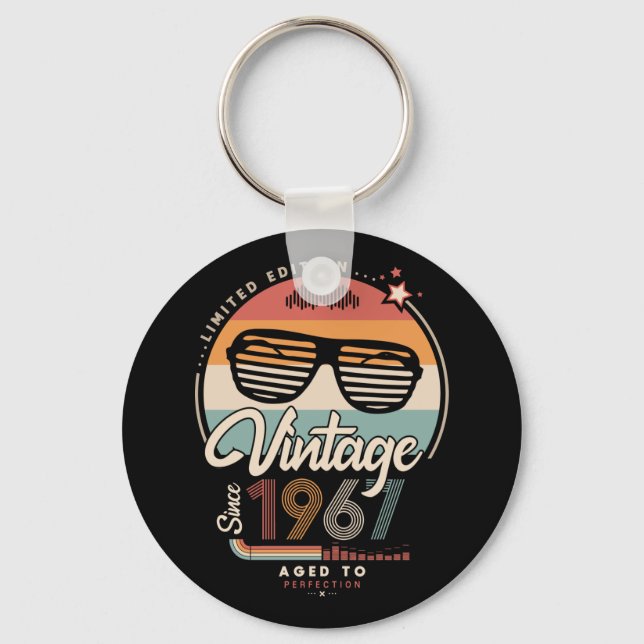 Vintage since 1967 keychain (Front)