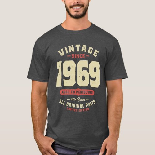Vintage Since 1969 54th Birthday T_Shirt