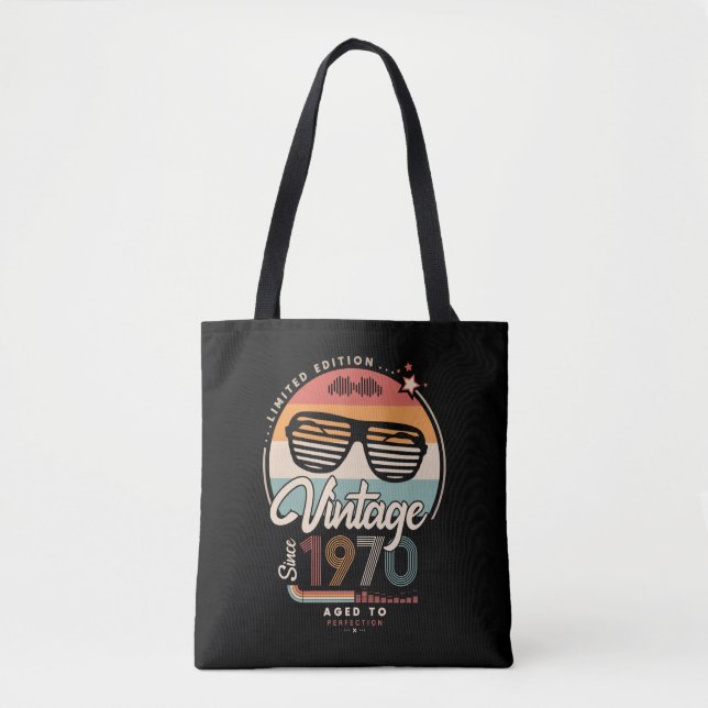 Vintage since 1970 tote bag (Front)