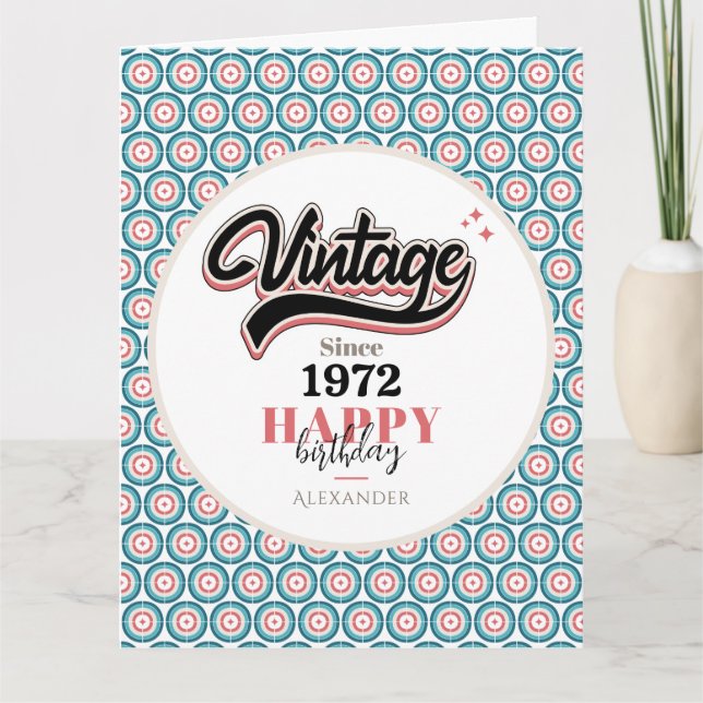 Vintage since - 1972 card (Front)