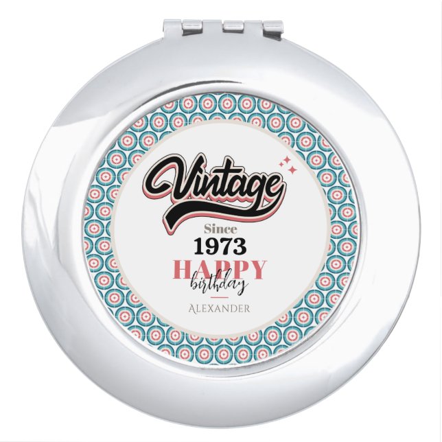 Vintage since - 1973 compact mirror (Front)