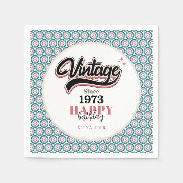 Vintage since - 1973 napkins (Front)