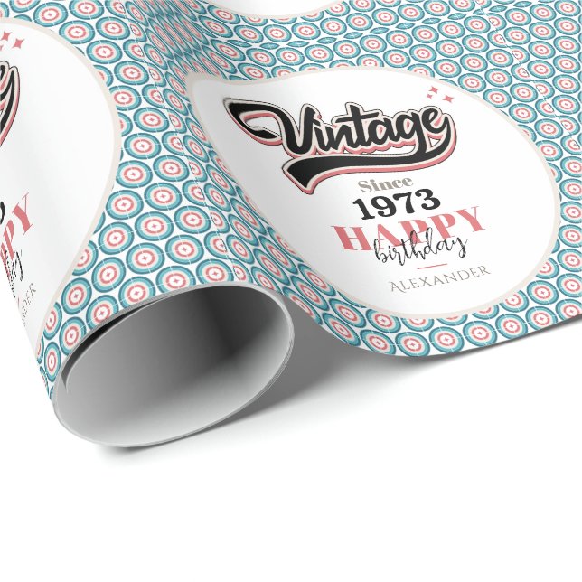 Vintage since - 1973 wrapping paper (Roll Corner)