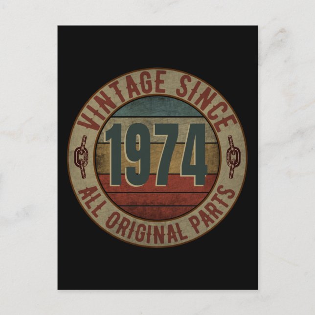 VINTAGE SINCE 1974 ALL ORIGINAL PARTS. POSTCARD (Front)