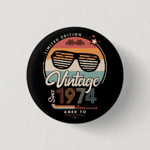 Vintage since 1974 button